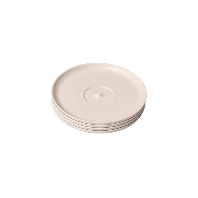 Huskee | Pack of 4 Saucers | Natural & Charcoal