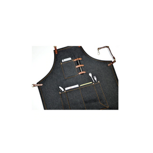 Barista Space | Barista Denim Apron with Leather Straps